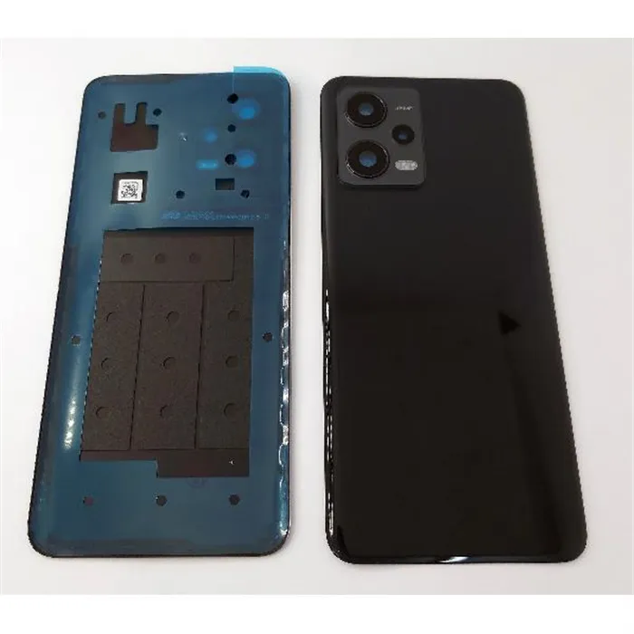 Tapa trasera o tapa bateria negra para Xiaomi Redmi Note 12 5G con lente de camara