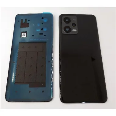 Tapa trasera o tapa bateria negra para Xiaomi Redmi Note 12 5G con lente de camara