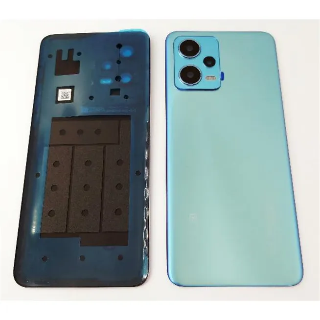 Tapa trasera o tapa bateria azul para Xiaomi Redmi Note 12 5G con lente de camara