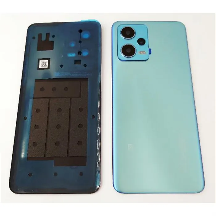 Tapa trasera o tapa bateria azul para Xiaomi Redmi Note 12 5G con lente de camara