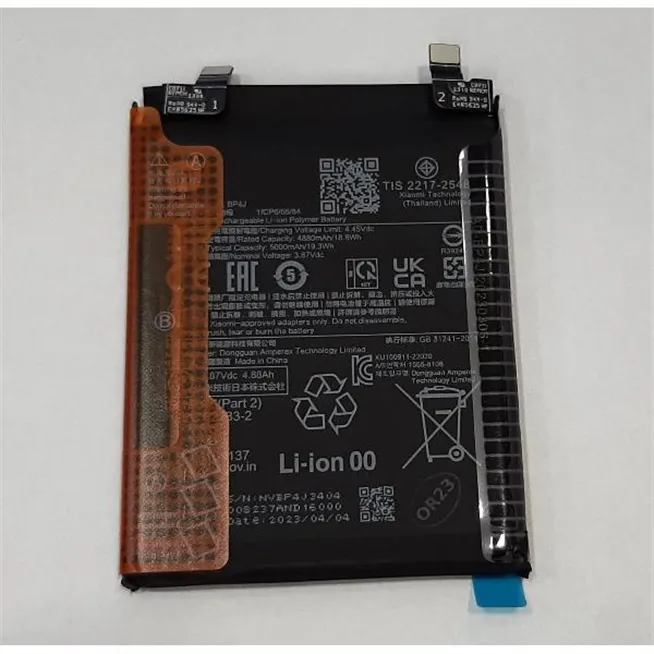 Bateria BP4J 5000mAh para Xiaomi Redmi Note 12 Pro Plus 46020000EP1G Service Pack