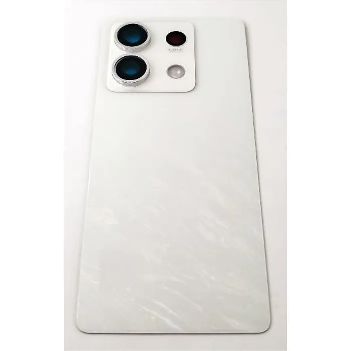 Tapa trasera o tapa bateria blanca para Xiaomi Redmi Note 13 5G con cristal de camara