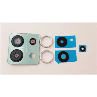 Lente de camara con marco azul para Xiaomi Redmi Note 13 Pro 5G calidad premium