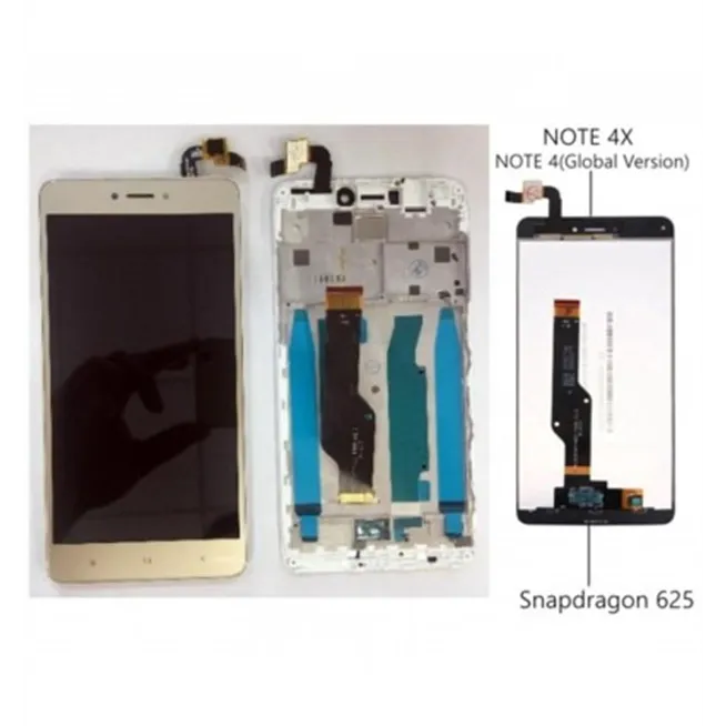 Xiaomi Redmi Note 4X Note 4 Global Version pantalla lcd + tactil dorado + marco premium
