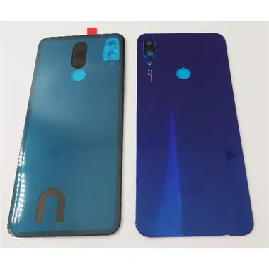 Tapa trasera o tapa bateria azul para Xiaomi Redmi Note 7 con lente de camara