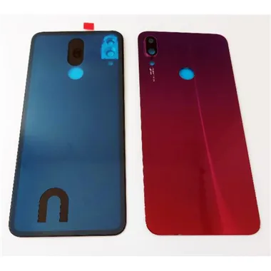 Tapa trasera o tapa bateria roja para Xiaomi Redmi Note 7 con lente de camara