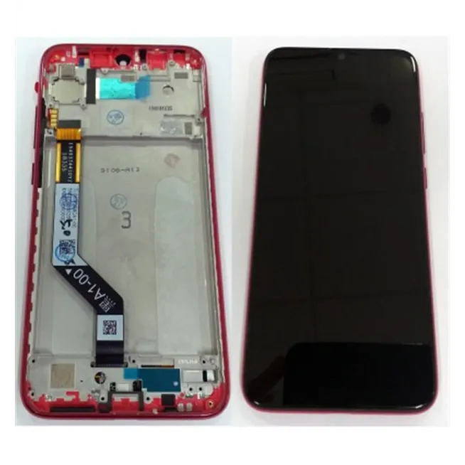 Xiaomi Redmi Note 7 pantalla lcd + tactil negro + marco rojo premium