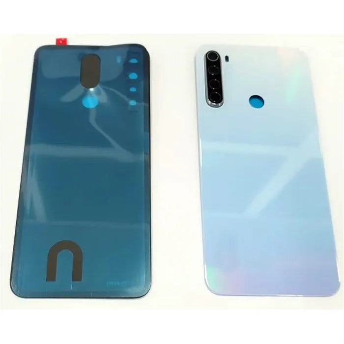 Tapa trasera o tapa bateria blanca para Redmi Note 8 2021 con cristal de camara