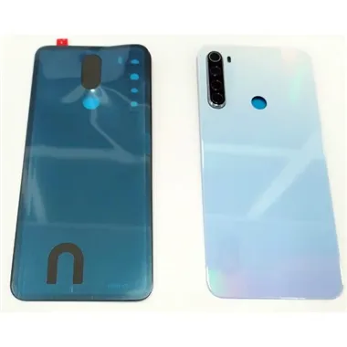 Tapa trasera o tapa bateria blanca para Redmi Note 8 2021 con cristal de camara