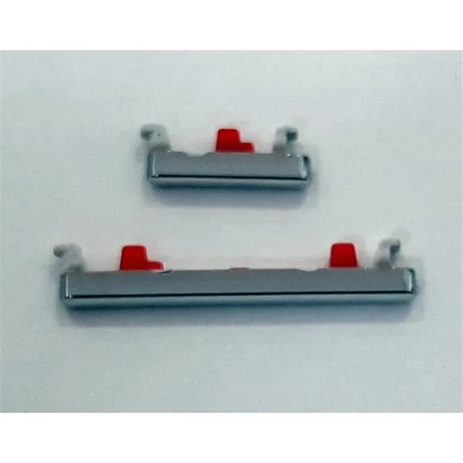 Set 2 botones platas para Xiaomi Redmi Note 8 M1908C3JH M1908C3JG M1908C3JI calidad premium