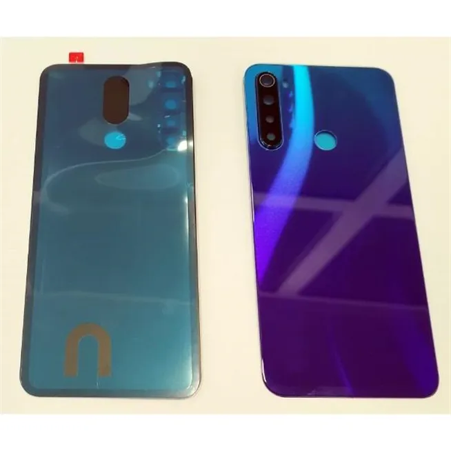 Tapa trasera o tapa bateria azul para Redmi Note 8 2021 con cristal de camara