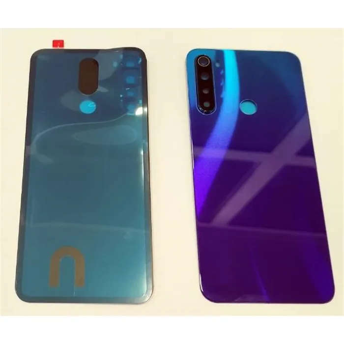 Tapa trasera o tapa bateria azul para Redmi Note 8 2021 con cristal de camara