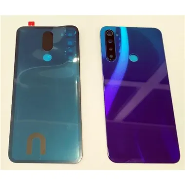 Tapa trasera o tapa bateria azul para Redmi Note 8 2021 con cristal de camara
