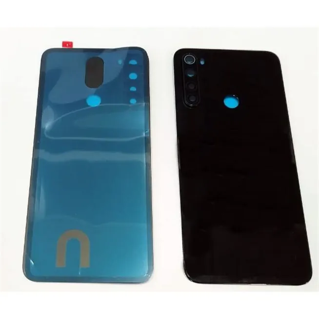 Tapa trasera o tapa bateria negra para Redmi Note 8 2021 con cristal de camara