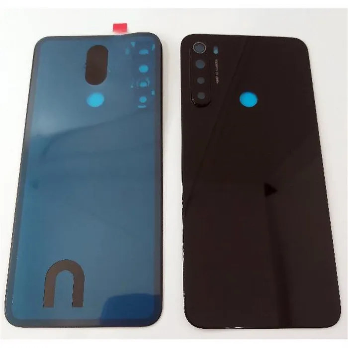 Tapa trasera o tapa bateria negra para Xiaomi Redmi Note 8 con lente de camara