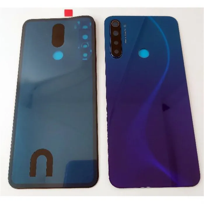 Tapa trasera o tapa bateria azul para Xiaomi Redmi Note 8 con lente de camara