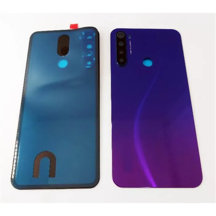 Tapa trasera o tapa bateria morada para Xiaomi Redmi Note 8 con lente de camara