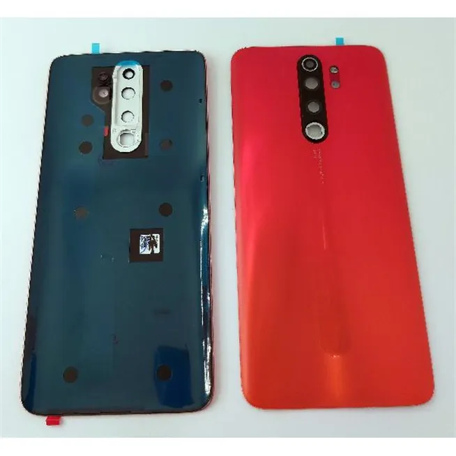 Tapa trasera o tapa bateria roja para Xiaomi Redmi Note 8 Pro con lente de camara