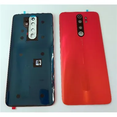 Tapa trasera o tapa bateria roja para Xiaomi Redmi Note 8 Pro con lente de camara