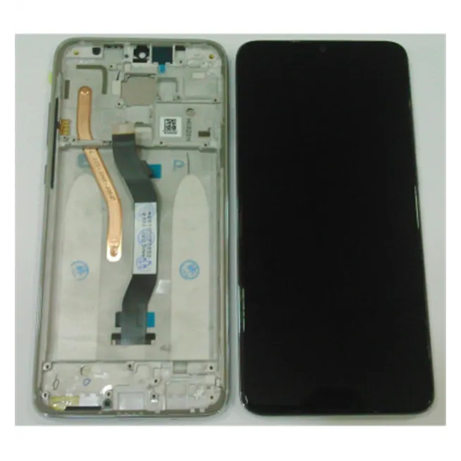 Pantalla lcd para Xiaomi Redmi Note 8 Pro mas tactil negro mas marco plata calidad premium