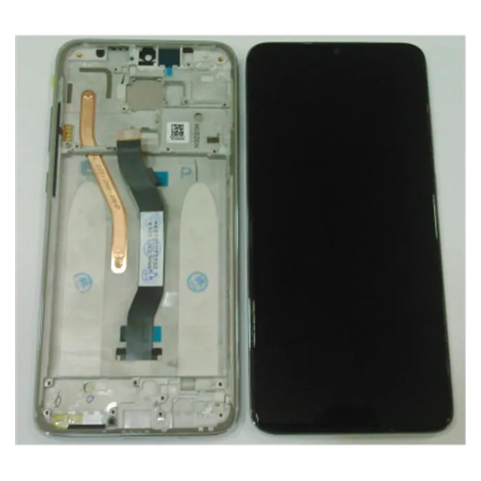 Pantalla lcd para Xiaomi Redmi Note 8 Pro mas tactil negro mas marco plata calidad premium