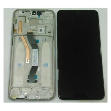 Pantalla lcd para Xiaomi Redmi Note 8 Pro mas tactil negro mas marco plata calidad premium