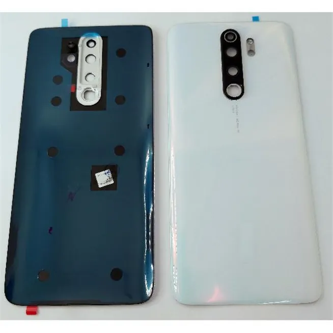 Tapa trasera o tapa bateria plateada para Xiaomi Redmi Note 8 Pro con lente de camara