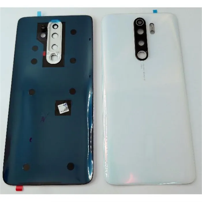 Tapa trasera o tapa bateria plateada para Xiaomi Redmi Note 8 Pro con lente de camara