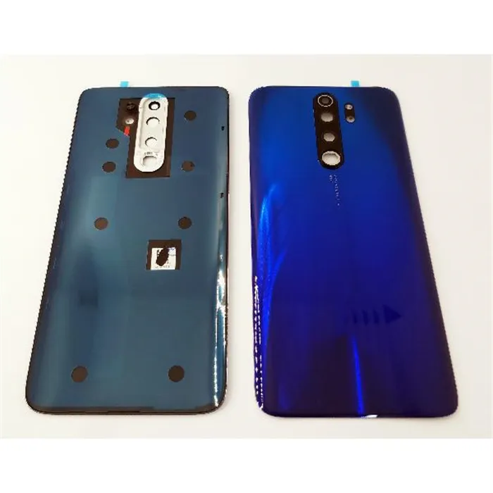 Tapa trasera o tapa bateria azul para Xiaomi Redmi Note 8 Pro con lente de camara