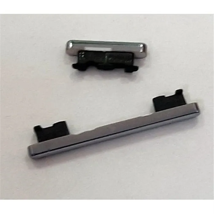 Set 2 botones plata para Xiaomi Redmi note 8 Pro calidad premium