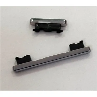 Set 2 botones plata para Xiaomi Redmi note 8 Pro calidad premium