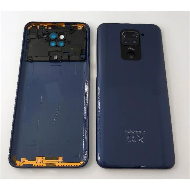 Tapa trasera o tapa bateria azul para Xiaomi Redmi Note 9 con lente de camara