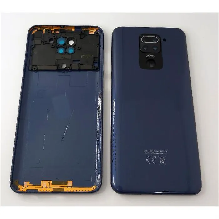 Tapa trasera o tapa bateria azul para Xiaomi Redmi Note 9 con lente de camara