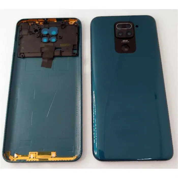 Tapa trasera o tapa bateria verde para Xiaomi Redmi Note 9 con lente de camara