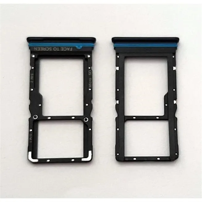 Soporte o bandeja single sim azul para Xiaomi Redmi Note 9 5G calidad premium