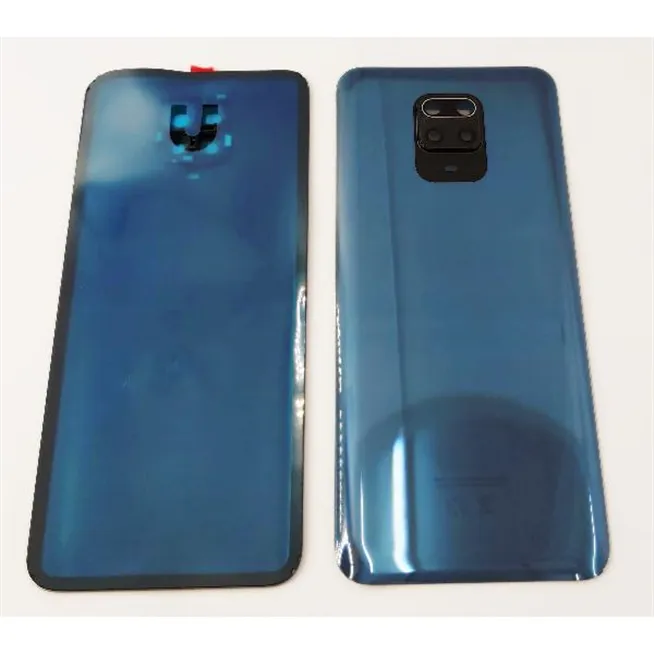 Tapa trasera o tapa bateria gris para Xiaomi Redmi Note 9 Pro con lente de camara