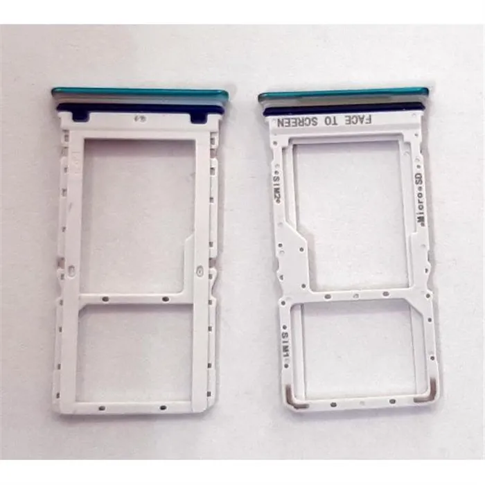 Soporte o bandeja dual sim verde para Xiaomi Redmi Note 9 Pro 5G calidad premium