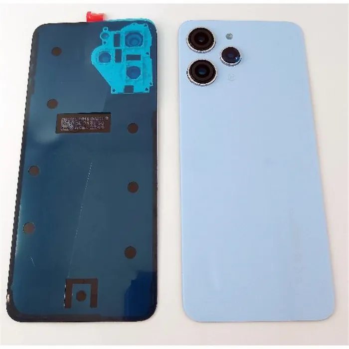 Tapa trasera o tapa bateria azul para Xiaomi Redmi 12 con lente de camara