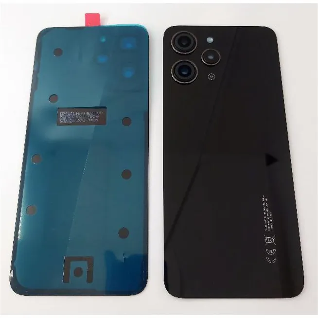 Tapa trasera o tapa bateria negra para Xiaomi Redmi 12 con lente de camara