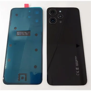 Tapa trasera o tapa bateria negra para Xiaomi Redmi 12 con lente de camara
