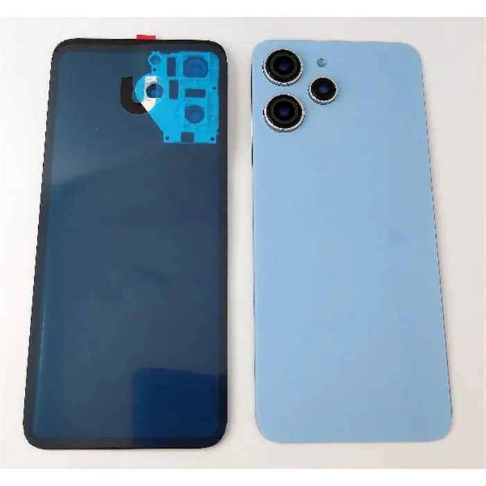 Tapa trasera o tapa bateria azul para Xiaomi Redmi 12 con lente de camara CSL