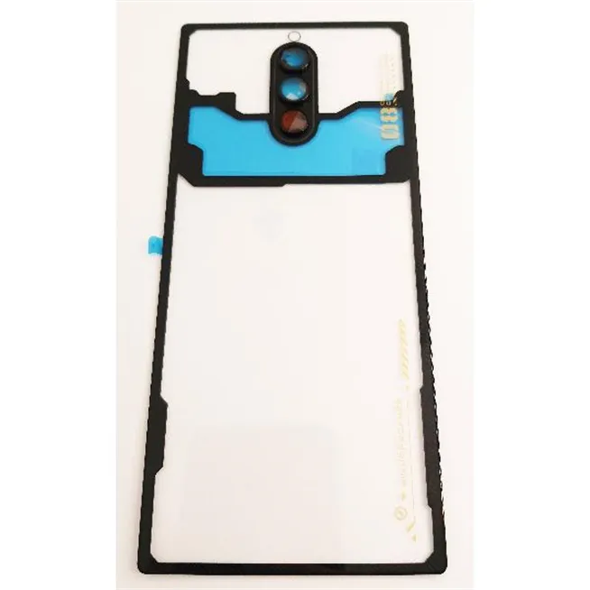 tapa trasera o tapa bateria transparente negra para ZTE Nubia Red magic 8 pro 5G mas cubierta camara negra