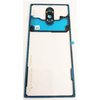 tapa trasera o tapa bateria transparente negra para ZTE Nubia Red magic 8 pro 5G mas cubierta camara negra