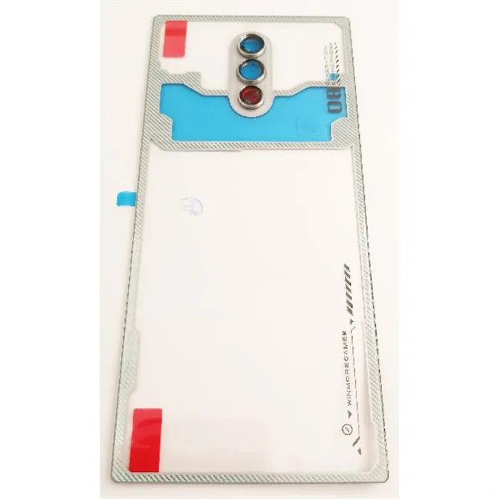 tapa trasera o tapa bateria transparente plata para ZTE Nubia Red magic 8 pro 5G mas cubiera camara plata