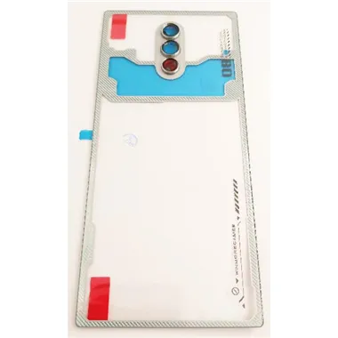 tapa trasera o tapa bateria transparente plata para ZTE Nubia Red magic 8 pro 5G mas cubiera camara plata