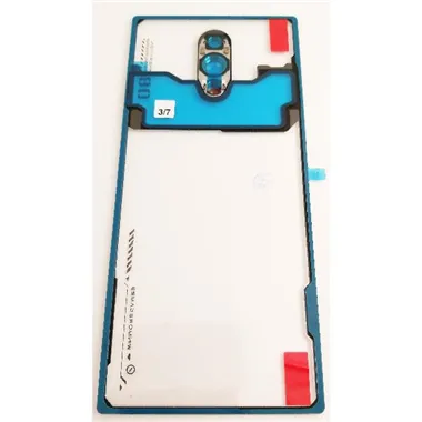 tapa trasera o tapa bateria transparente plata para ZTE Nubia Red magic 8 pro 5G mas cubiera camara plata