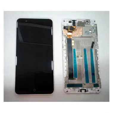 Pantalla LCD para ZTE Blade A610 Plus mas tactil negro mas marco blanco