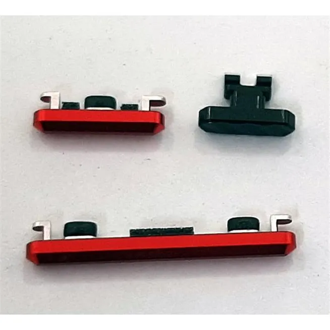 Set 3 botones negro/rojo para ZTE Nubia Red Magic 5S calidad premium