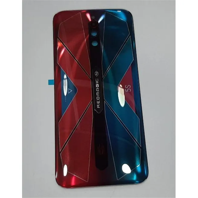 Tapa trasera o tapa bateria rojo azul para ZTE Nubia Red Magic 5 mas lente camara negra calidad premium