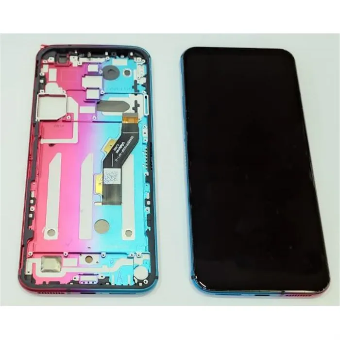 Pantalla lcd para ZTE Nubia Red Magic 5S mas tactil negro mas marco rojo/azul calidad premium